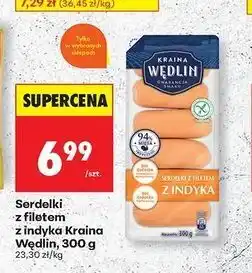Biedronka Serdelki z filetem indyka Kraina Wędlin oferta