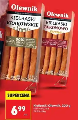 Biedronka Kiełbaski bekonowo-serowe Olewnik oferta