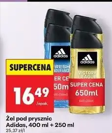 Biedronka Żel pod prysznic 400 ml + 250 Adidas Men Victory League oferta