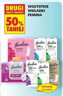 Biedronka Wkładki daily comfort Femina oferta