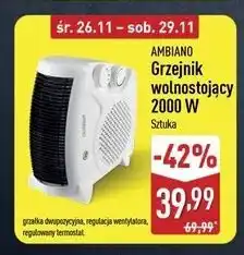 ALDI Grzejnik wolno stojący 2000w Ambiano oferta