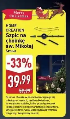 ALDI Szpic na choinkę Home Creation oferta