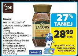 Carrefour Market Kawa rozpuszczalna Cronat Gold Jacobs oferta