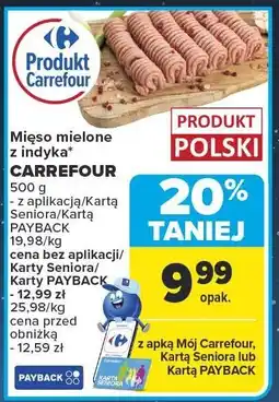 Carrefour Market Mięso mielone z indyka CARREFOUR oferta