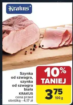 Carrefour Market Szynka od szwagra biała KRAKUS oferta
