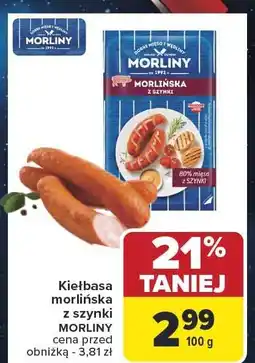 Carrefour Market Kiełbasa morlińska z szynki MORLINY oferta
