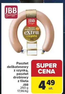 Carrefour Market Pasztet delikatesowy z szynką, pasztet drobiowy z fileta JBB oferta