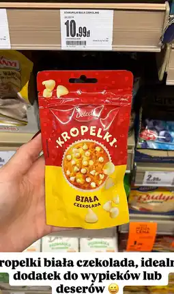 Intermarche Kropelki biała czekolada Delecta oferta