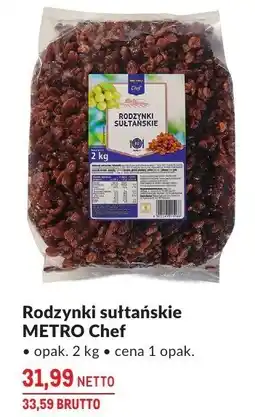 Makro Rodzynki sułtańskie METRO Chef oferta