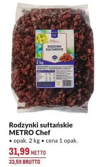 Rodzynki sułtańskie METRO Chef