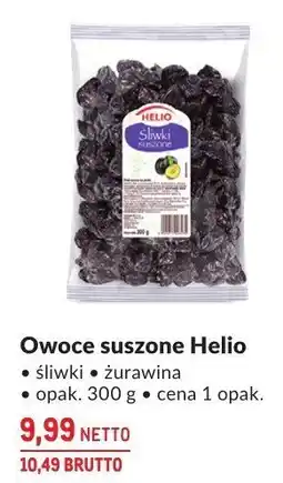 Makro Owoce suszone Helio śliwki żurawina oferta