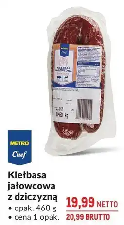 Makro Kiełbasa jałowcowa dziczyzna Metro Chef oferta