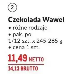 Makro Czekolada Wawel różne rodzaje oferta