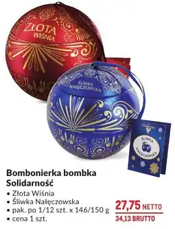 Makro Bombka Solidarność Złota Wiśnia oferta