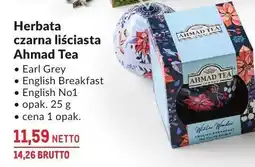 Makro Herbata czarna liściasta Ahmad Tea Earl Grey, English Breakfast, English No1 oferta