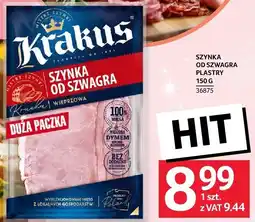 Selgros Szynka Krakus Szynka od Szwagra wieprzowa plastry 150g oferta