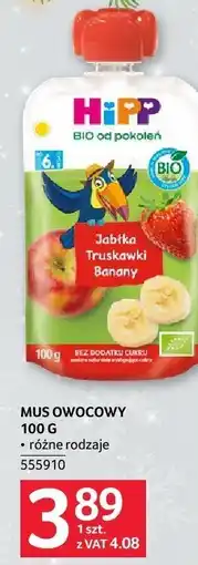 Selgros Mus owocowy HiPP 100g różne rodzaje oferta