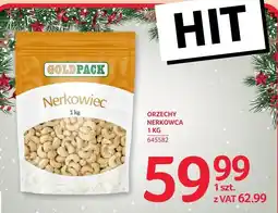 Selgros Orzechy nerkowca 1 kg GOLDPACK oferta