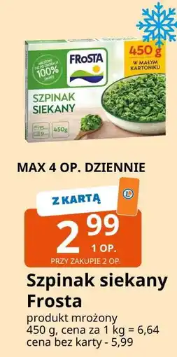 E.Leclerc Szpinak siekany bez przypraw Frosta oferta