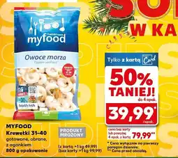 Kaufland Krewetki gotowane, obrane, z ogonem 800 g MYFOOD oferta