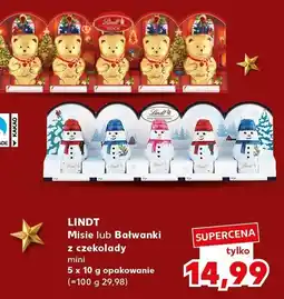 Kaufland Misie lub Bałwanki z czekolady Lindt mini oferta