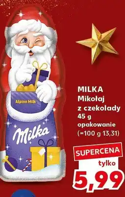 Kaufland Mikołaj z czekolady Milka Alpina Milk oferta
