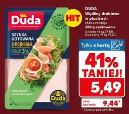 Kaufland Wędliny drobiowe w plastrach różne rodzaje DUDA oferta
