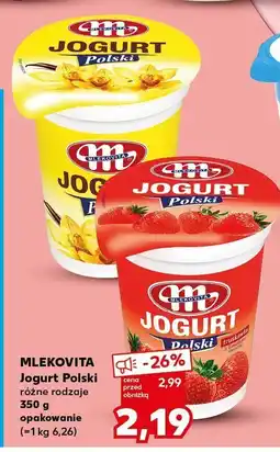 Kaufland Jogurt Mlekovita Jogurt Polski różne rodzaje oferta