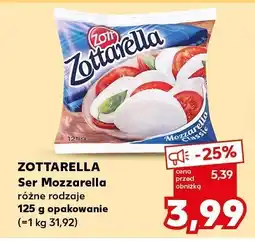 Kaufland Ser Mozzarella Zottarella różne rodzaje oferta