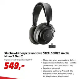 Media Markt Słuchawki bezprzewodowe STEELSERIES Arctis Nova 7 Gen 2 oferta