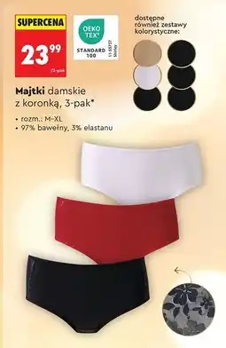Biedronka Majtki damskie z koronką m-xl oferta