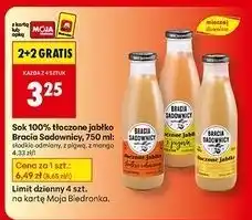 Biedronka Sok jabłko tłoczone z mango Bracia Sadownicy oferta