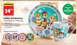 Biedronka Zestaw śniadaniowy talerz + miska kubek jurassic world oferta