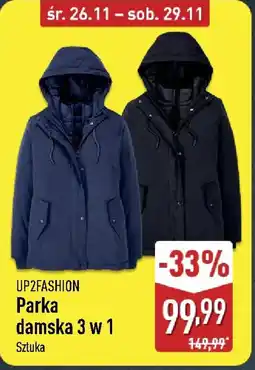 ALDI UP2FASHION Parka damska 3 w 1 oferta