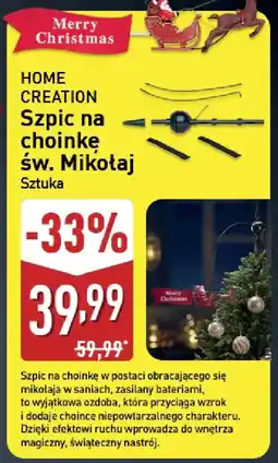 ALDI HOME CREATION Szpic na choinke św. Mikołaj oferta