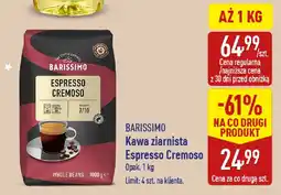 ALDI BARISSIMO Kawa ziarnista Espresso Cremoso oferta