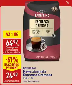 ALDI BARISSIMO Kawa ziarnista Espresso Cremoso oferta