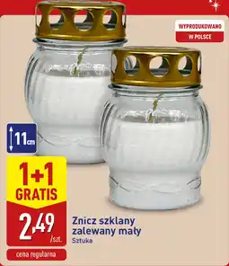 ALDI Znicz szklany zalewany mały oferta