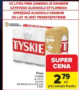 Carrefour Piwo Tyskie oferta