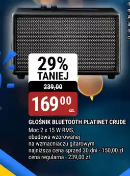 bi1 Głośnik bluetooth platinet crude moc 2 x 15 w rms, oferta