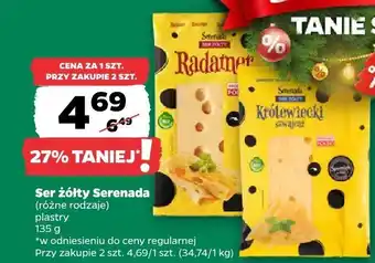 Ser żółty (różne rodzaje) plastry Serenada