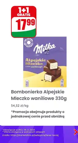 Dino Bombonierka Alpejskie Mleczko waniliowe 330g Milka oferta