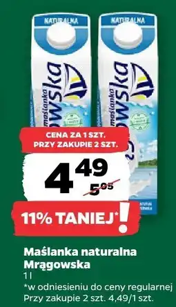 Netto Maślanka naturalna Mragowska Mrągowska oferta