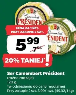 Netto Ser Camembert Président różne rodzaje oferta
