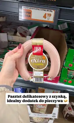 Biedronka Pasztet delikatesowy extra z szynką JBB oferta