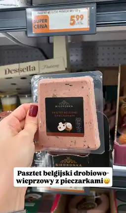 Biedronka Pasztet belgijski z pieczarkami Biedronka Premium Mix oferta