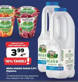 Netto Mleko wiejskie świeże 2,0% Piątnica oferta