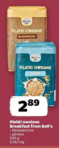 Netto Płatki owsiane Breakfast from Bell's błyskawiczne (różne rodzaje) oferta