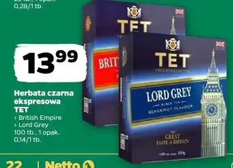 Netto Herbata czarna ekspresowa TET Lord Grey oferta