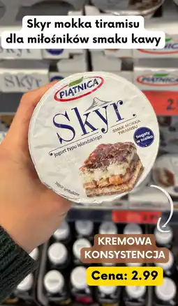 Kaufland Jogurt Skyr Piątnica smak mokka tiramisu oferta